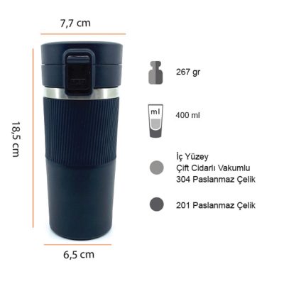 Termos Bardak 400 ml - Siyah