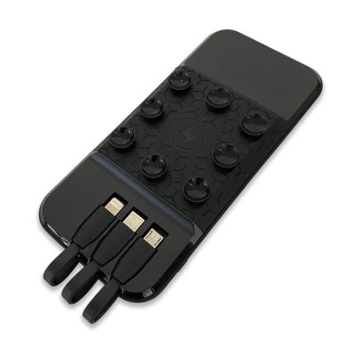 Işıklı Logo Wireless Powerbank 10000 mAh - Siyah