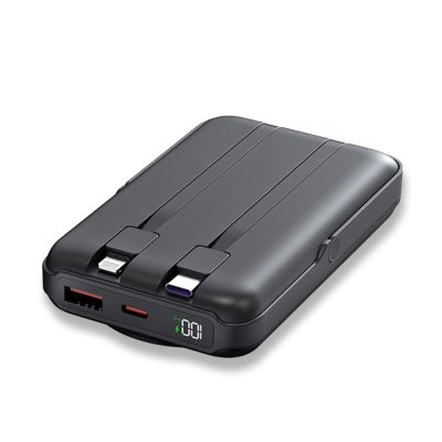 Işıklı Logo Hızlı Wireless Şarj Magsafe 10000 mAh - Siyah