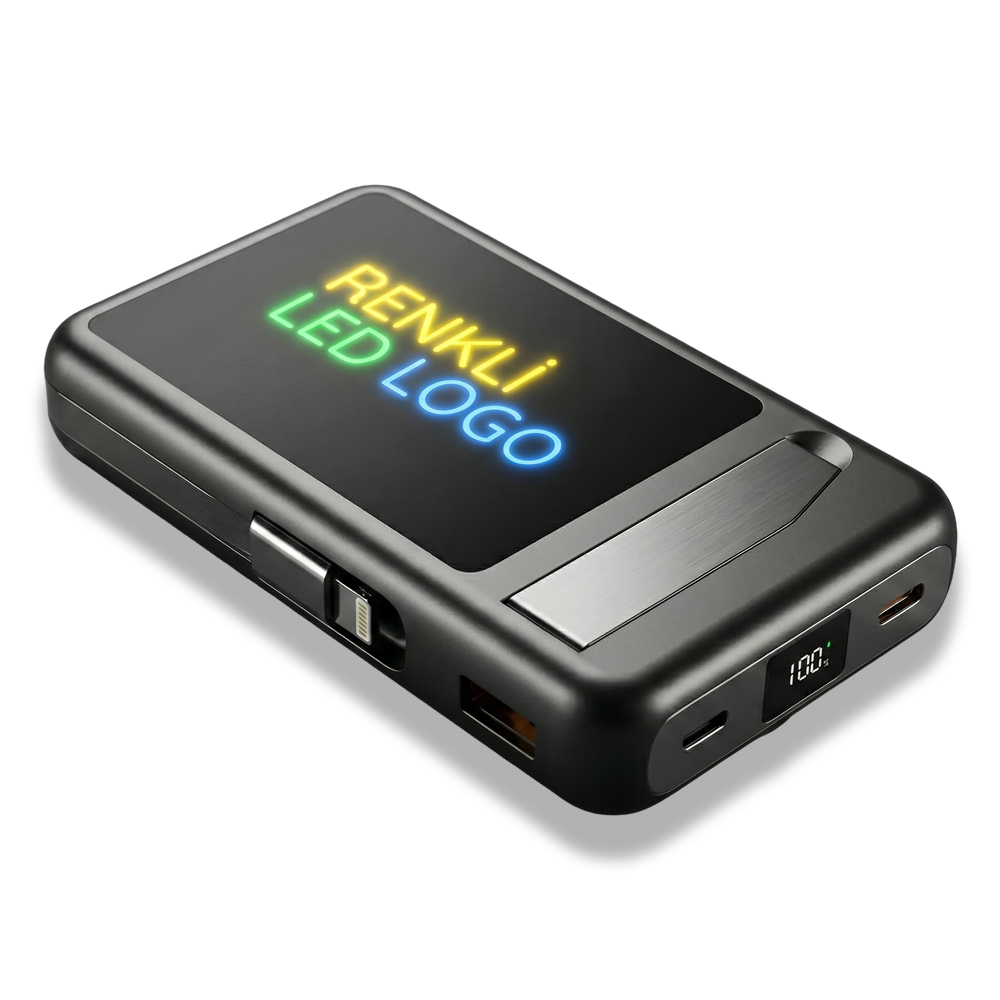 Renkli Işıklı Logo Magsafe 10000 mAh