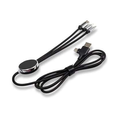 Işıklı Logo 60W Hızlı Type-C Uçlu Data Transferli Şarj Kablosu (Çantalı)