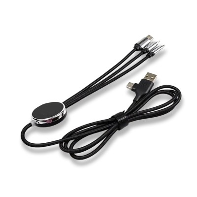 Işıklı Logo 60W Hızlı Type-C Uçlu Data Transferli Şarj Kablosu (Çantalı)