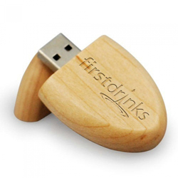 Ahşap Gövdeli Elips Şekilli Usb Bellek