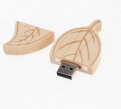 Yaprak Şekilli Ahşap Usb Bellek