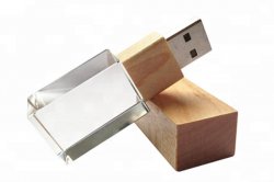 Kristal - Ahşap Usb Bellek