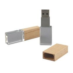 Kristal - Ahşap Usb Bellek