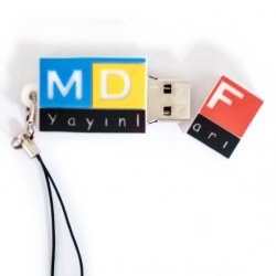 MDF Logolu Usb Bellek