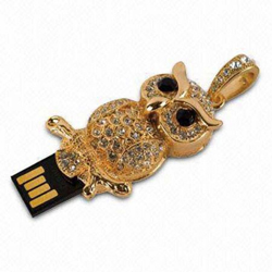 Baykuş Şeklinde Taşlı USB Bellek